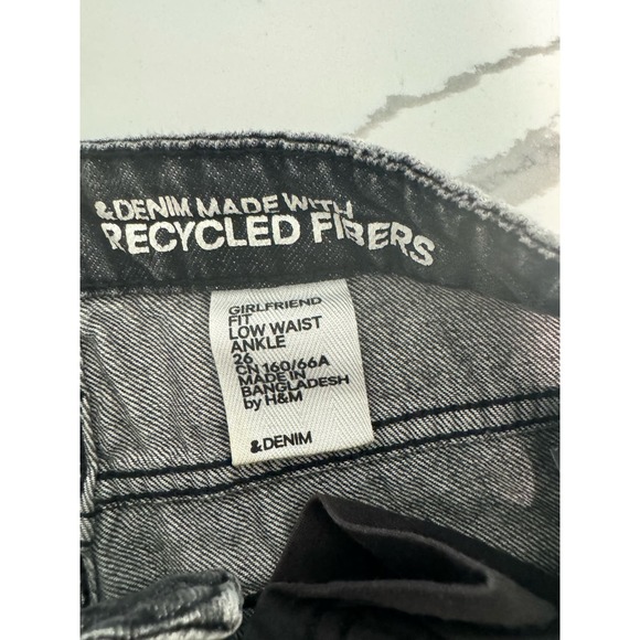 &Denim Girlfriend Fit‎ Low Waist Ankle Size 26 Black - Picture 5 of 8